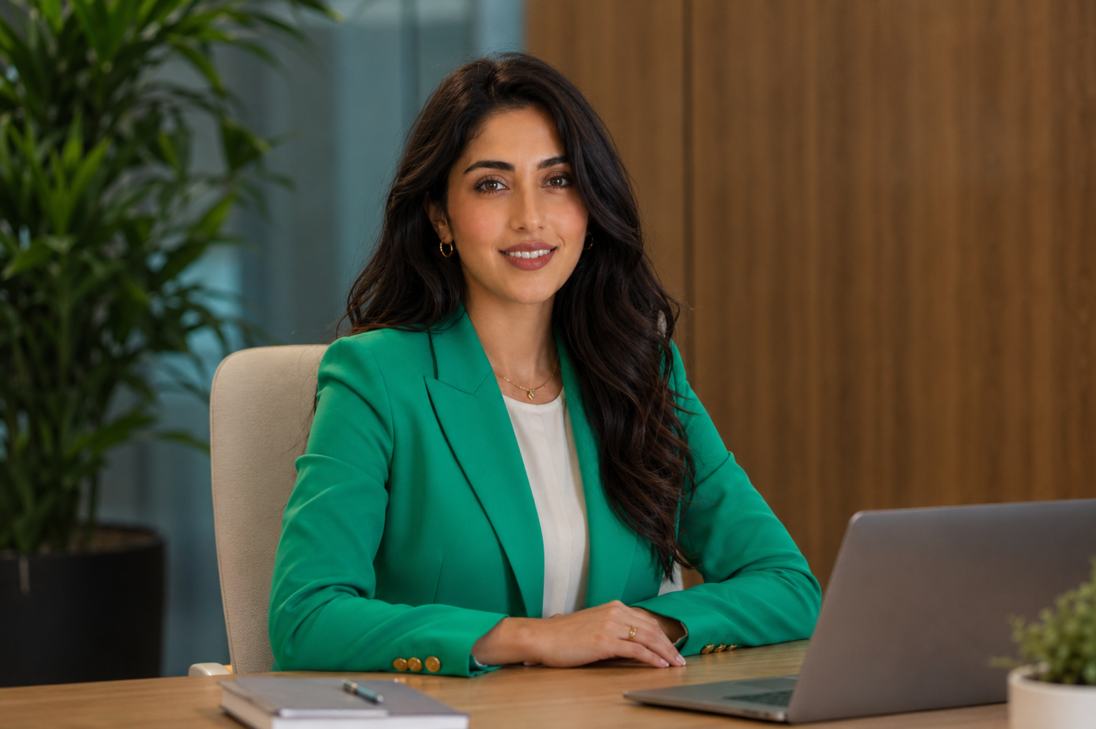 Zara, the AI technical interviewer, portrayed as a professional woman in an office